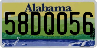 AL license plate 58DQ056