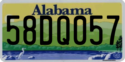 AL license plate 58DQ057
