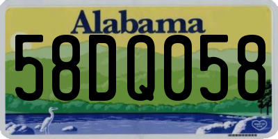 AL license plate 58DQ058