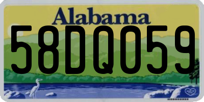 AL license plate 58DQ059