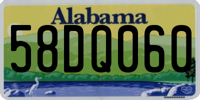 AL license plate 58DQ060