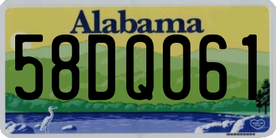 AL license plate 58DQ061