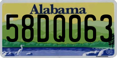 AL license plate 58DQ063