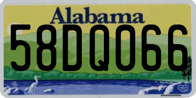AL license plate 58DQ066