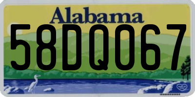 AL license plate 58DQ067