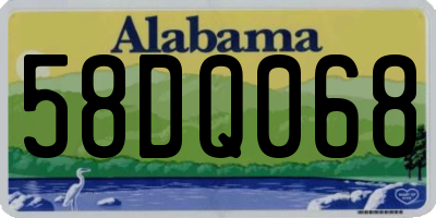 AL license plate 58DQ068
