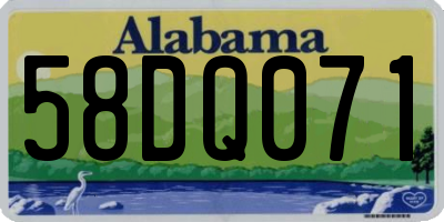 AL license plate 58DQ071