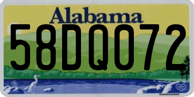 AL license plate 58DQ072