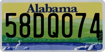 AL license plate 58DQ074