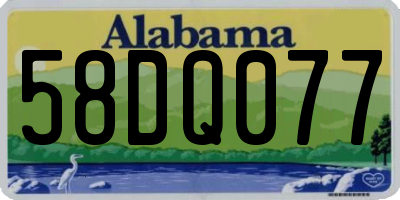 AL license plate 58DQ077