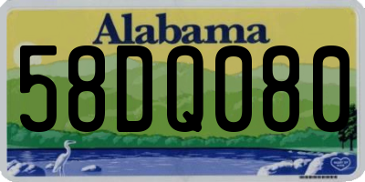 AL license plate 58DQ080