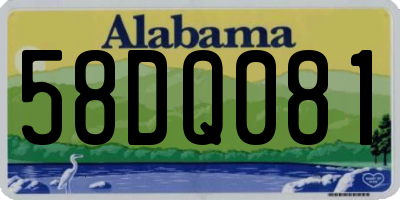 AL license plate 58DQ081
