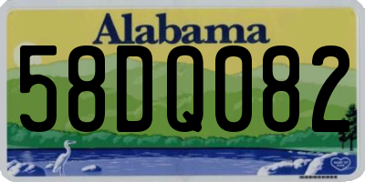 AL license plate 58DQ082