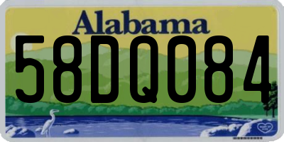 AL license plate 58DQ084