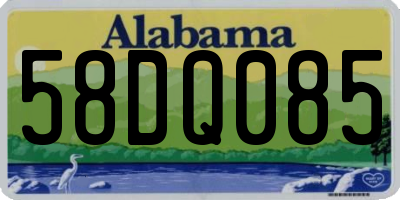 AL license plate 58DQ085