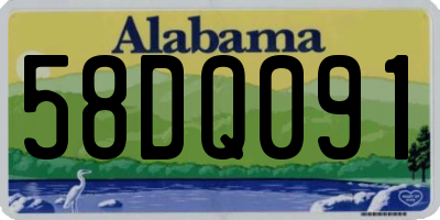 AL license plate 58DQ091