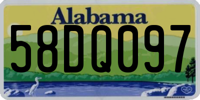 AL license plate 58DQ097