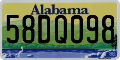 AL license plate 58DQ098