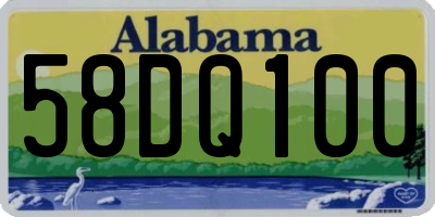 AL license plate 58DQ100