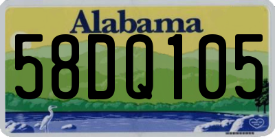 AL license plate 58DQ105