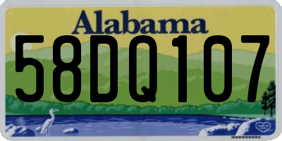 AL license plate 58DQ107