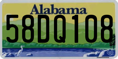 AL license plate 58DQ108