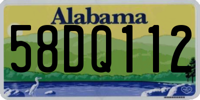 AL license plate 58DQ112