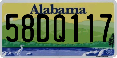AL license plate 58DQ117