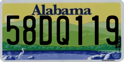 AL license plate 58DQ119