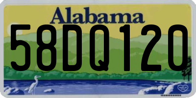 AL license plate 58DQ120