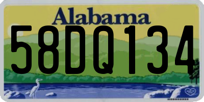 AL license plate 58DQ134