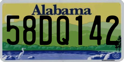 AL license plate 58DQ142