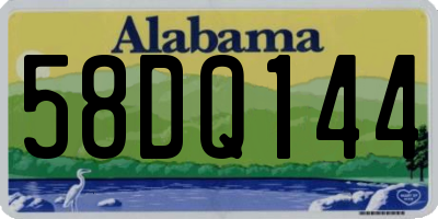 AL license plate 58DQ144