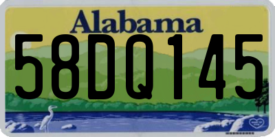 AL license plate 58DQ145
