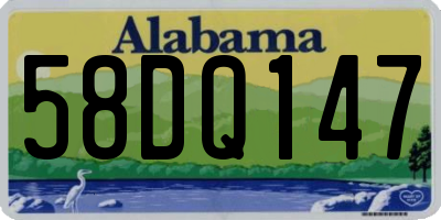 AL license plate 58DQ147