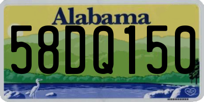 AL license plate 58DQ150