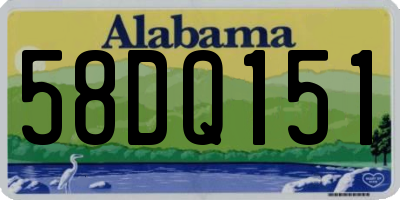 AL license plate 58DQ151