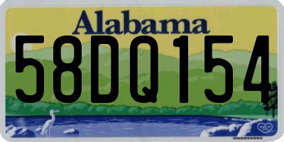 AL license plate 58DQ154