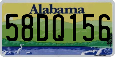 AL license plate 58DQ156