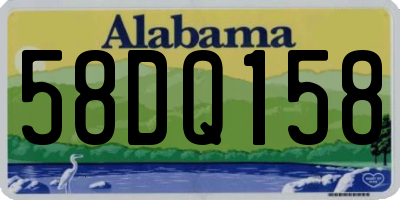 AL license plate 58DQ158