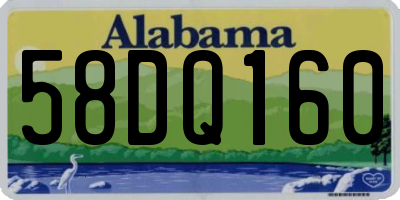 AL license plate 58DQ160