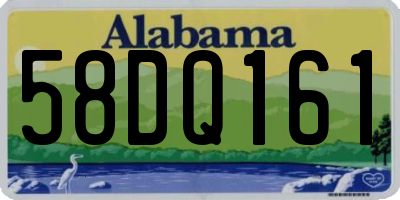 AL license plate 58DQ161