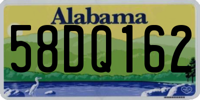 AL license plate 58DQ162
