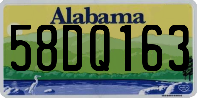 AL license plate 58DQ163