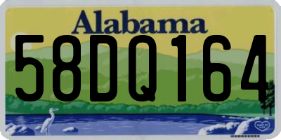 AL license plate 58DQ164