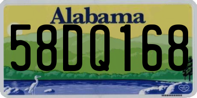 AL license plate 58DQ168
