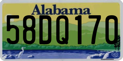 AL license plate 58DQ170