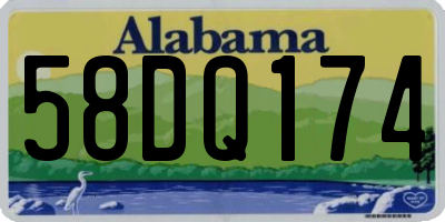 AL license plate 58DQ174