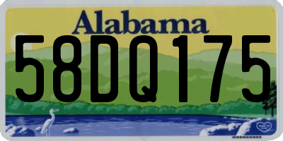 AL license plate 58DQ175