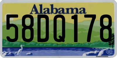 AL license plate 58DQ178